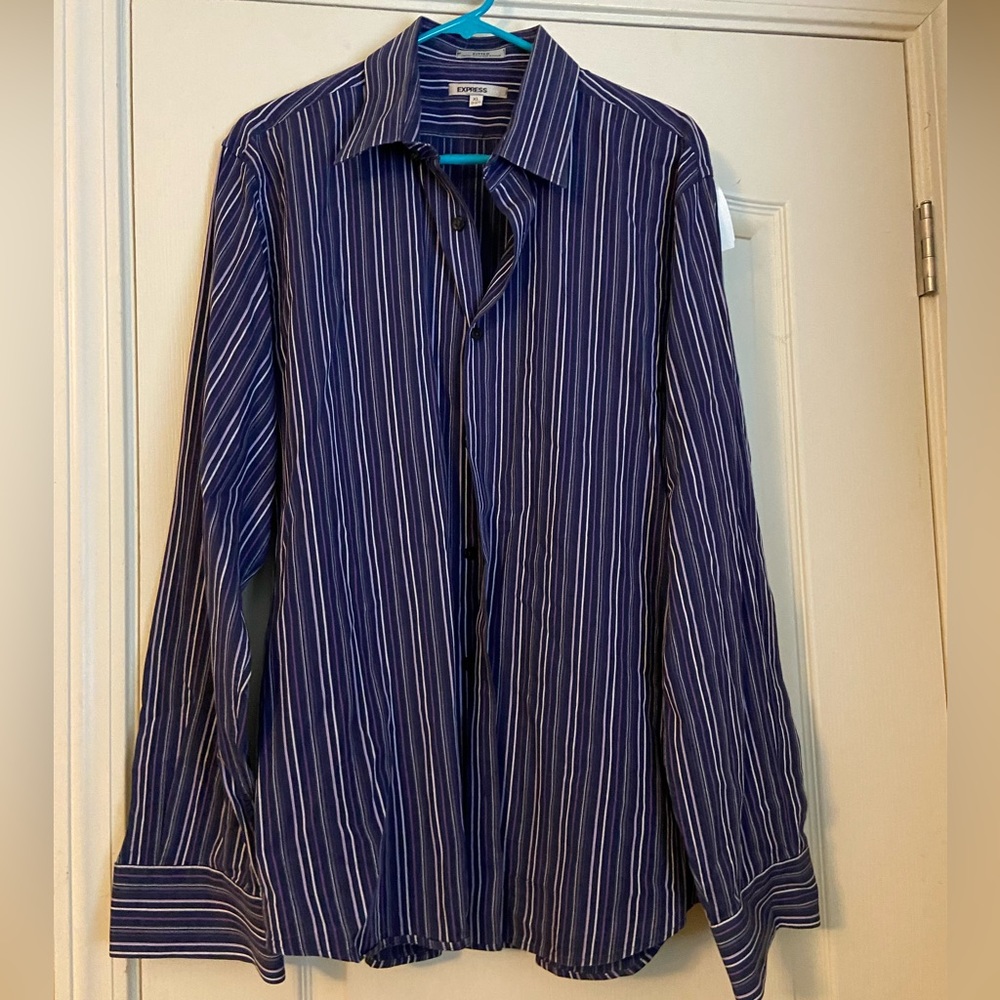 Express IMX Button Up Men’s Shirt Purple